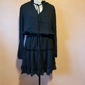 Chic Black Long Sleeve Dress